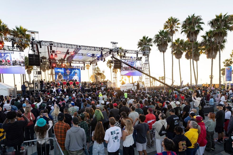 Attendees gather at Red Bull BC One National FInal in Los Angeles, CA, USA on September 28, 2024.