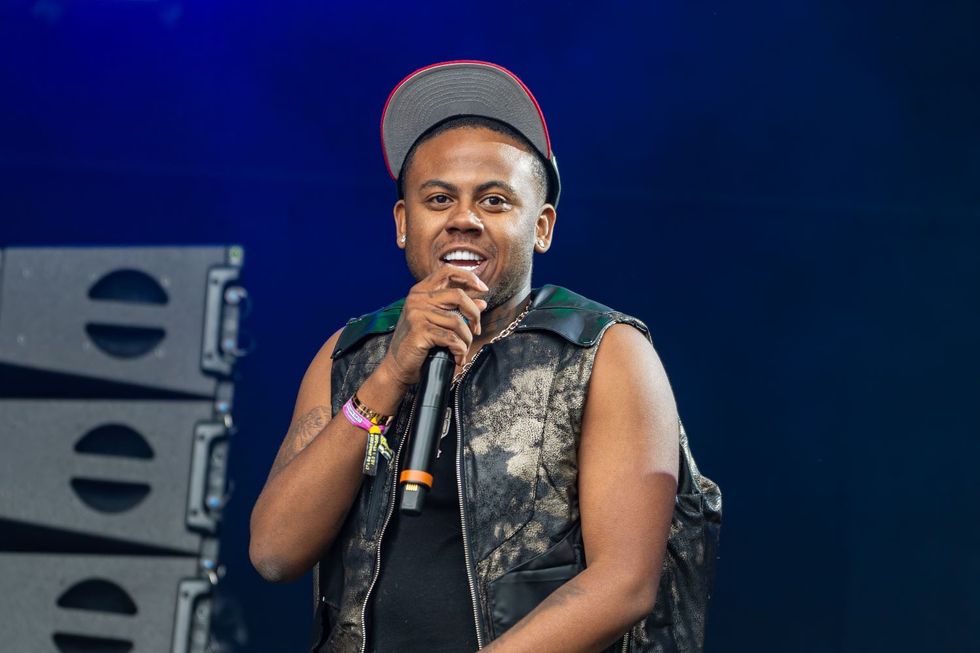 Bay Swag performs during day three of Wireless Festival 2024 at Finsbury Park on July 14, 2024 in London, England.