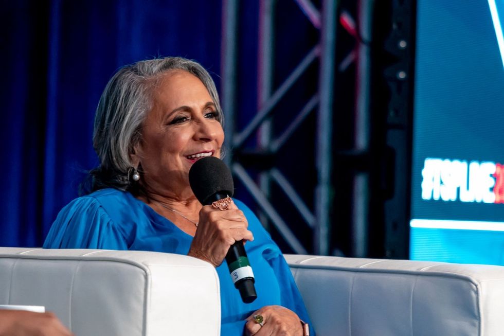 Cathy Hughes speaks onstage during TSP Live 2023 at The Hotel at Avalon on June 24, 2023 in Alpharetta, Georgia.Cathy Hughes speaks onstage during TSP Live 2023 at The Hotel at Avalon on June 24, 2023 in Alpharetta, Georgia.