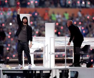 Eminem takes a knee during epic Super Bowl halftime show starring Dre,  Snoop and friends