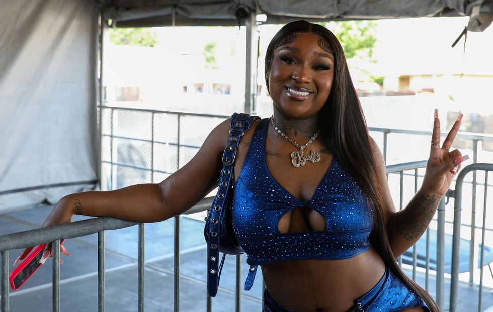 Erica Banks backstage during TwoGether Land Festival at Fair Park on May 26, 2024 in Dallas, Texas.