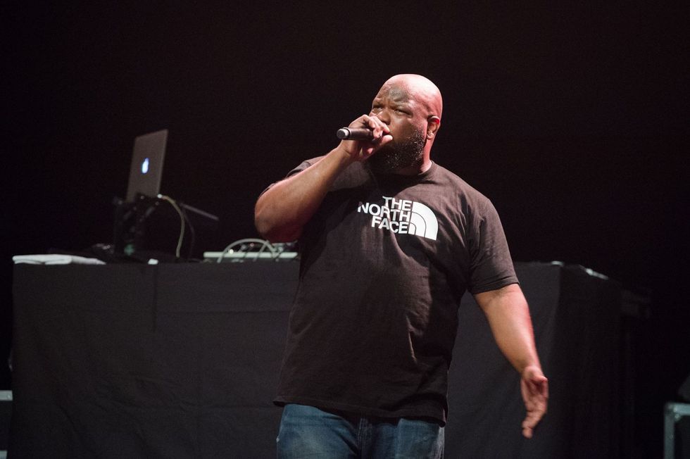 Meyhem Lauren opens for Action Bronson at l' Elysee Montmartre on July 16, 2019 in Paris, France.