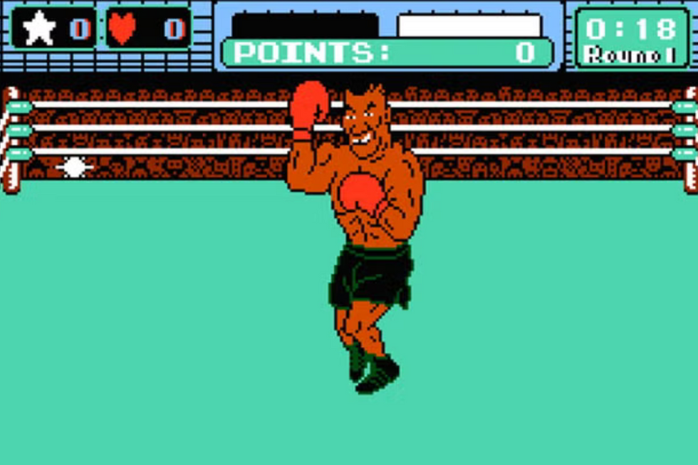 Mike Tyson pixel sprite from 'Mike Tyson's Punch Out!!!'