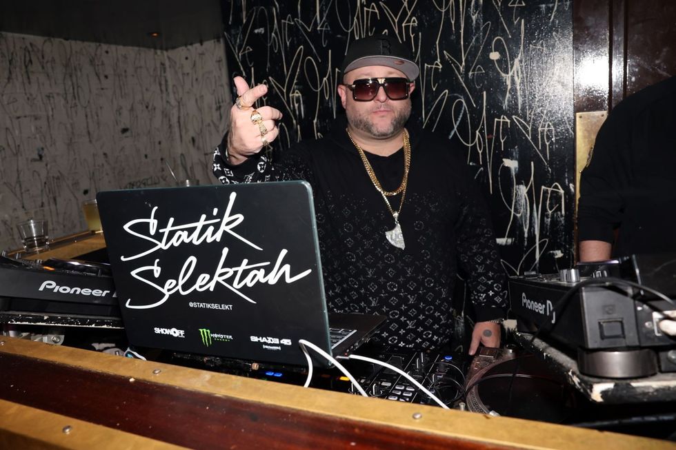 Statik Selektah attends the "And Then You Pray For Me" Album Release on October 11, 2023 in New York City.