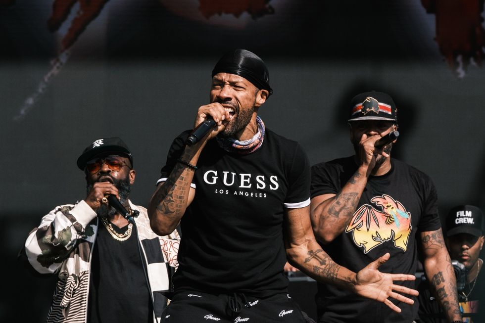 \u200bFrom left to right, Black Thought, Redman and Method Man perform at the 2024 Roots Picnic at Fairmount Park in Philadelphia on the weekend of May 31.