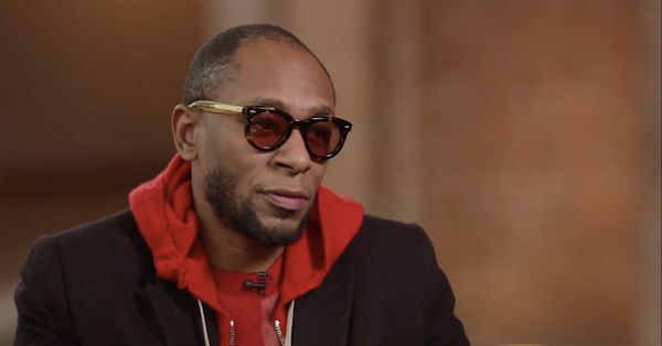 April 28-New York, New York: Recording Artist/Actor Yasiin Bey backstage  during the Soul In The Horn Live: Presents Yasiin Bey curated by D'Prosper  held at Sony Hall on April 28, 2018 in